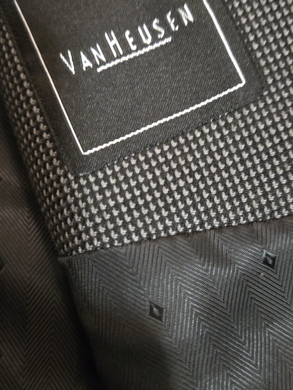 Van Heusen Men's 48R Blazer Two-Button Micro-Check Suit Jacket Grey Brown‎